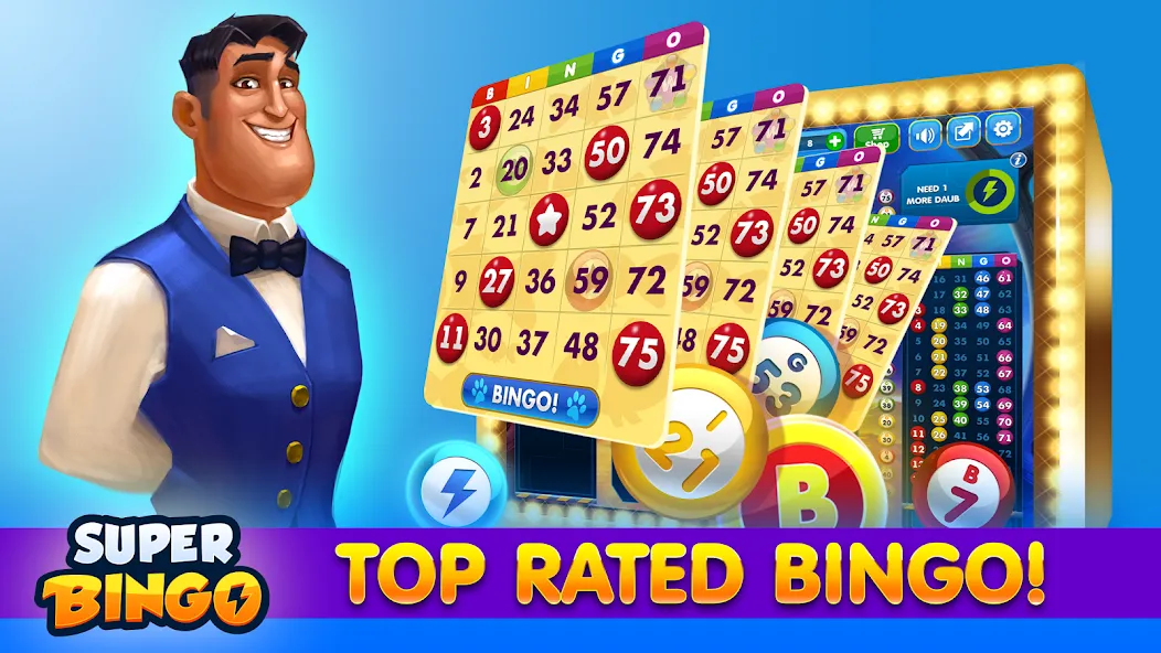 Super Bingo HD - Bingo Games (упер Бинго )  [МОД Бесконечные монеты] Screenshot 1