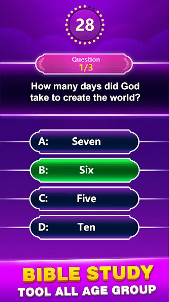 Bible Trivia - Word Quiz Game (Библейская викторина)  [МОД Unlimited Money] Screenshot 1