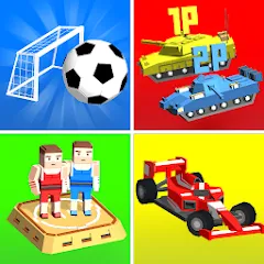 Скачать взлом Cubic 2 3 4 Player Games (убик 2 3 4)  [МОД Unlimited Money] - последняя версия apk на Андроид