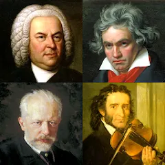 Скачать взломанную Famous Composers Portrait Quiz  [МОД Много монет] - полная версия apk на Андроид