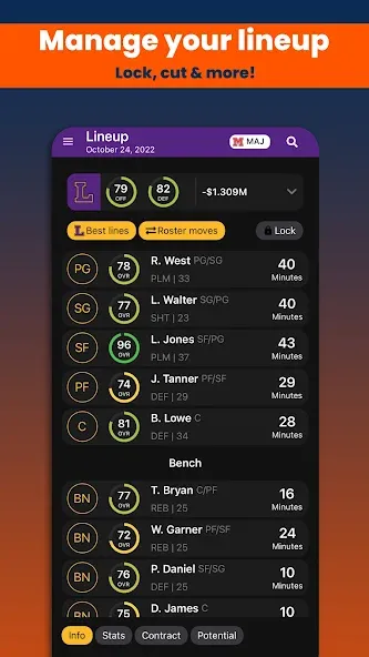 Basketball Legacy Manager 23 (Баскетбольный Легаси Менеджер 23)  [МОД Меню] Screenshot 1