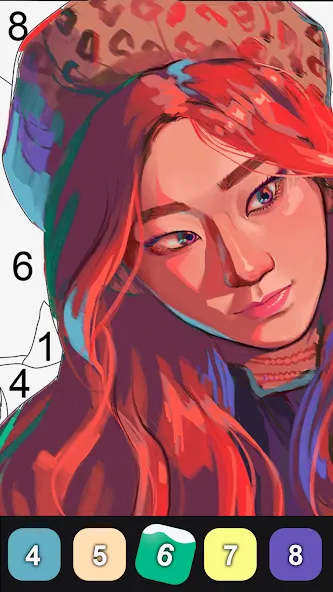 Kpop Paint by Numbers BT21  [МОД Бесконечные монеты] Screenshot 5