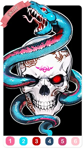 Tattoo Coloring games  [МОД Menu] Screenshot 3