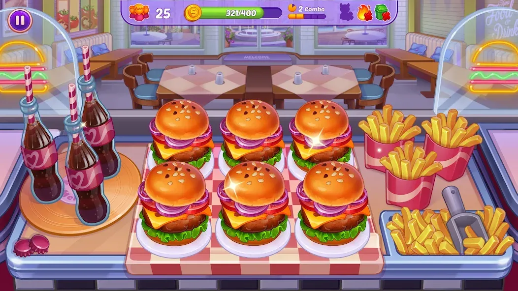Cooking Crush - Cooking Game (Кукинг Краш)  [МОД Бесконечные деньги] Screenshot 1