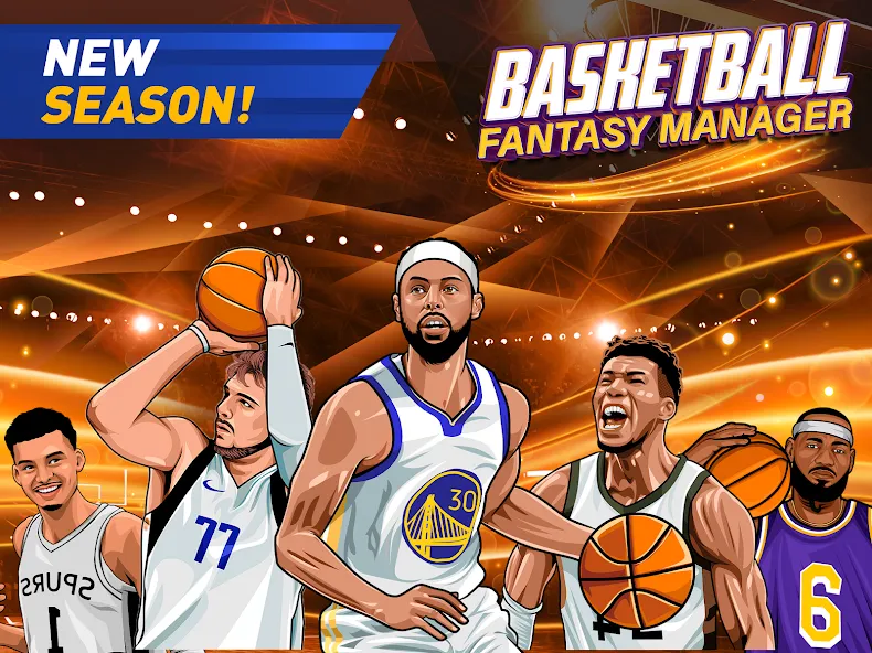 Basketball Fantasy Manager NBA  [МОД Mega Pack] Screenshot 1