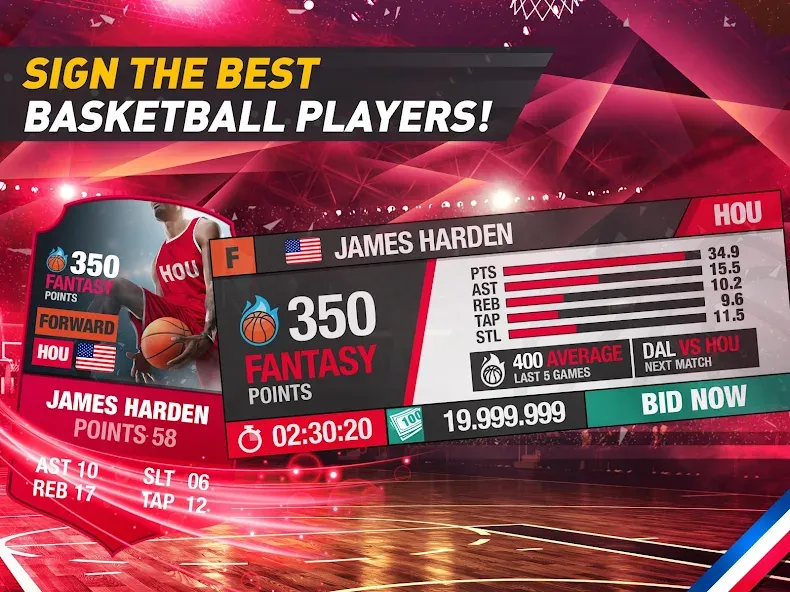 Basketball Fantasy Manager NBA  [МОД Mega Pack] Screenshot 5