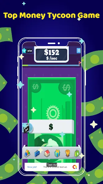 Money Clicker Game -Money Rain  [МОД Бесконечные монеты] Screenshot 1