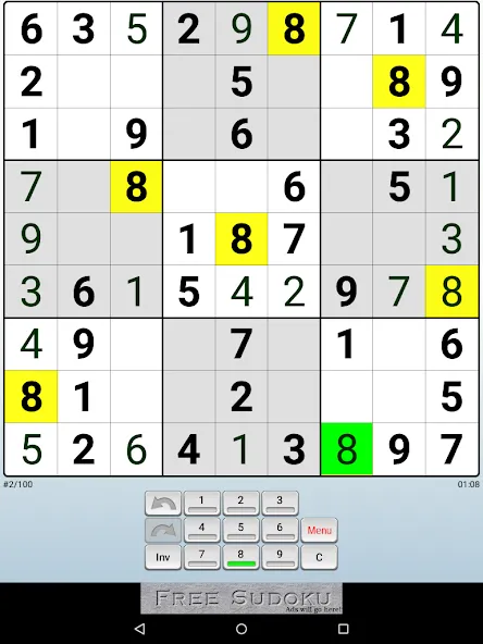 Droidoku - Andoku Puzzle (Дроидоку)  [МОД Много монет] Screenshot 2