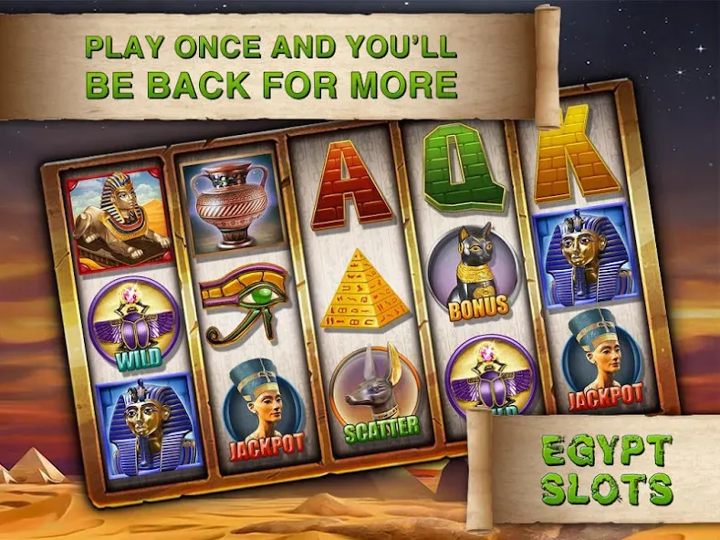 Egypt Slots Casino Machines (Египетские игровые автоматы казино)  [МОД Много денег] Screenshot 5