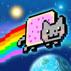 Взлом Nyan Cat: Lost In Space (Нян Кэт)  [МОД Unlimited Money] - последняя версия apk на Андроид