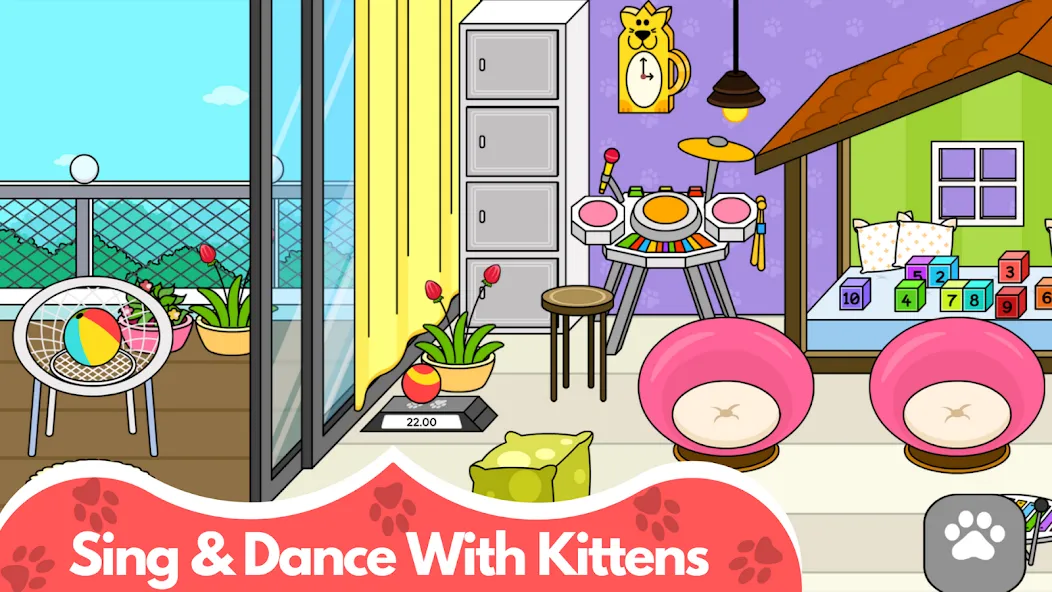 My Cat Town - Cute Kitty Games  [МОД Много монет] Screenshot 4