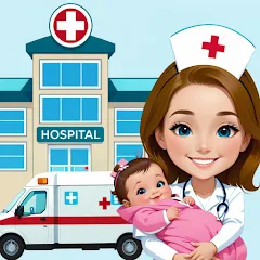 Взломанная My Hospital Town Doctor Games  [МОД Бесконечные монеты] - стабильная версия apk на Андроид