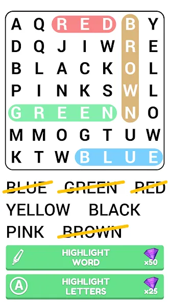 Word Search Puzzle Game  [МОД Бесконечные монеты] Screenshot 2