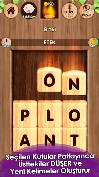 Düşen! Kelime Oyunu  [МОД Много монет] Screenshot 2