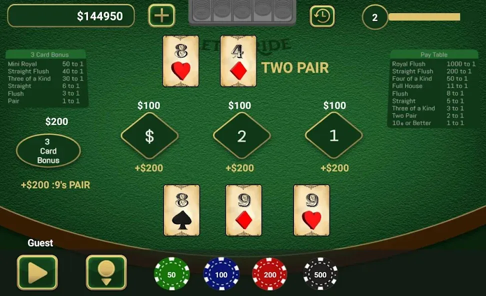 Let It Ride Poker  [МОД Все открыто] Screenshot 2