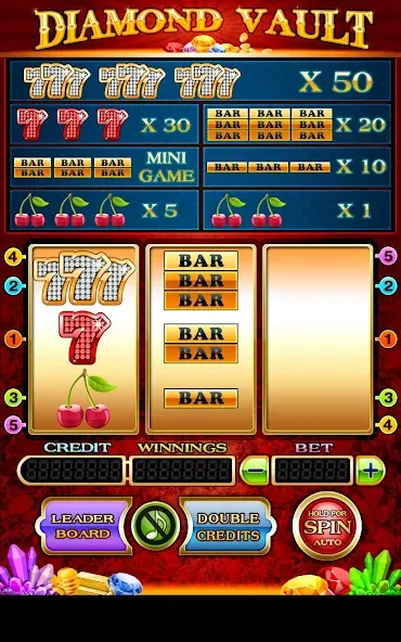Diamond Vault Slots - Vegas (Бриллиантовые ячейки слотов)  [МОД Много монет] Screenshot 1