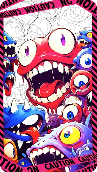 Dark Fantasy Coloring Games  [МОД Unlocked] Screenshot 1