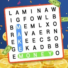 Взломанная Make Money: Word Search (Мейк Мани)  [МОД Много монет] - полная версия apk на Андроид