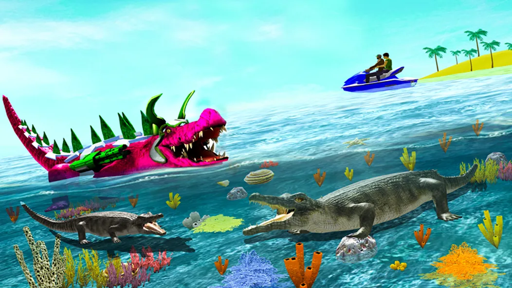 Robot Game Transform Crocodile  [МОД Бесконечные деньги] Screenshot 2