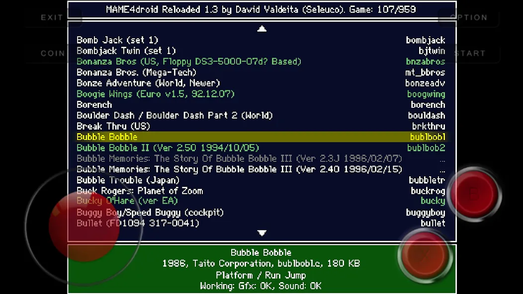 MAME4droid  (0.139u1) (МАМЕ4дроид)  [МОД Все открыто] Screenshot 1