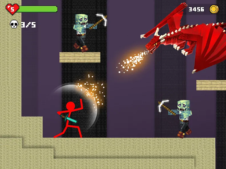 Stick-man Battle - Craft World  [МОД Menu] Screenshot 4