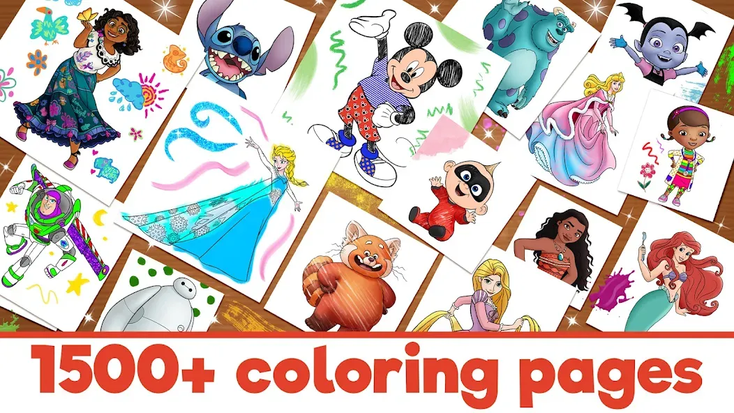 Disney Coloring World (Дисней)  [МОД Много денег] Screenshot 1