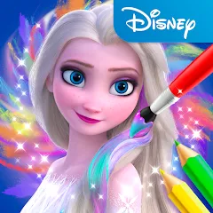 Взломанная Disney Coloring World (Дисней)  [МОД Много денег] - стабильная версия apk на Андроид