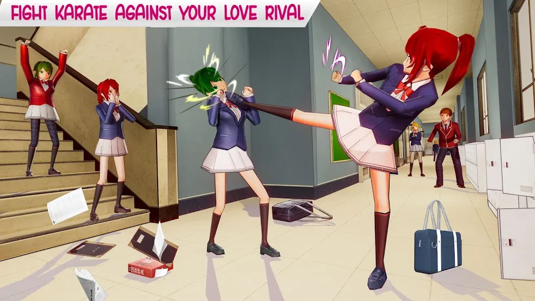 Anime High School Life  [МОД Меню] Screenshot 1