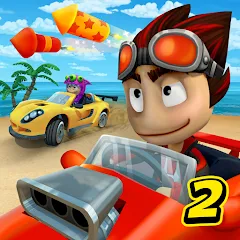 Скачать взлом Beach Buggy Racing 2 (Бич Багги Рейсинг 2)  [МОД Unlocked] - стабильная версия apk на Андроид