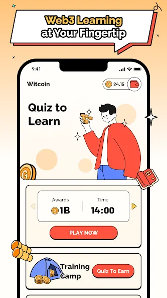 Witcoin: Web3 Play to Learn (Виткоин)  [МОД Menu] Screenshot 1
