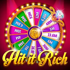 Взломанная Hit it Rich! Casino Slots Game  [МОД Unlimited Money] - полная версия apk на Андроид