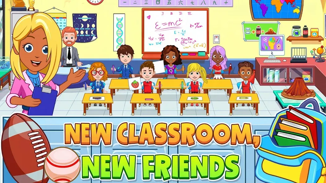 My City : High School (Мой город)  [МОД Много монет] Screenshot 2