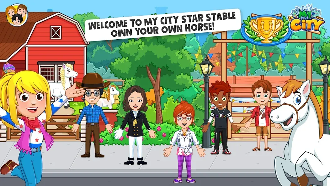 My City: Star Horse Stable (Мой город)  [МОД Unlimited Money] Screenshot 1
