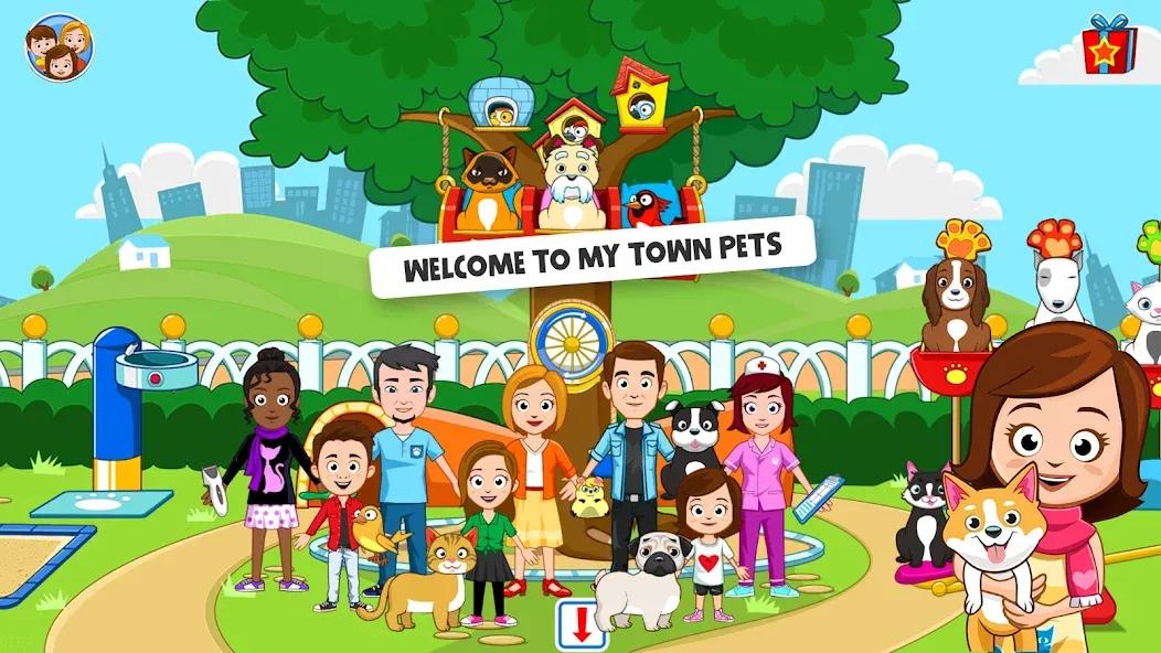 My Town: Pet games & Animals (Май Таун)  [МОД Много монет] Screenshot 1