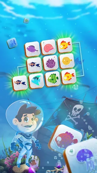 Mahjong Connect Fish World (Мацзян Коннект Рыбный Мир)  [МОД Все открыто] Screenshot 4