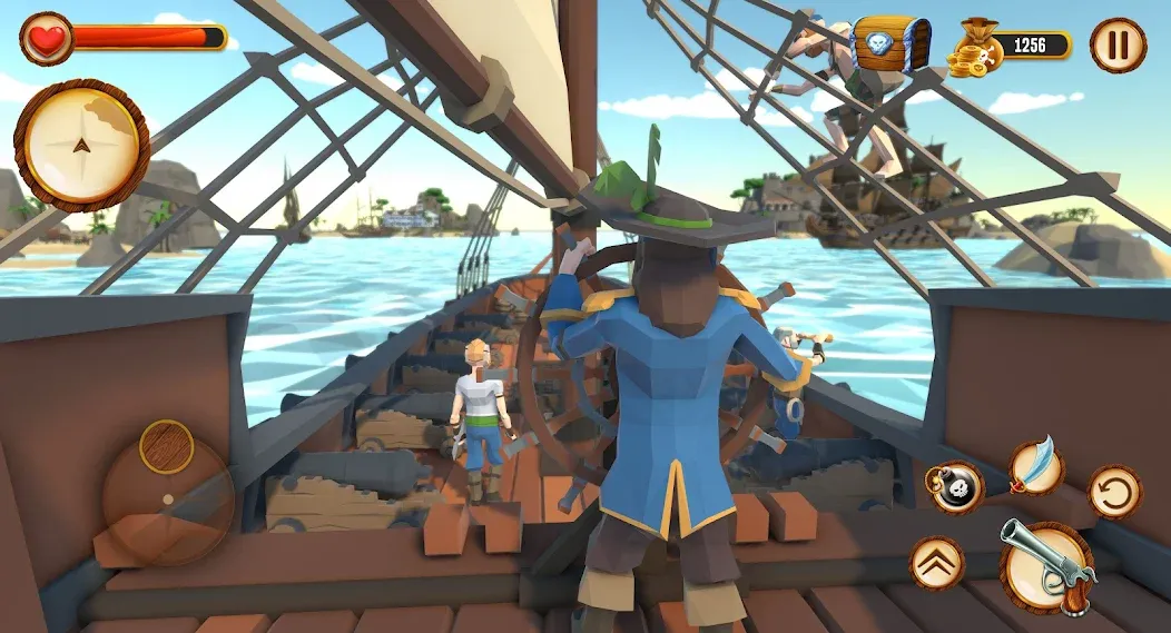 Pirate Polygon Caribbean Sea (Пиратская Полигон Карибское море)  [МОД Много денег] Screenshot 2