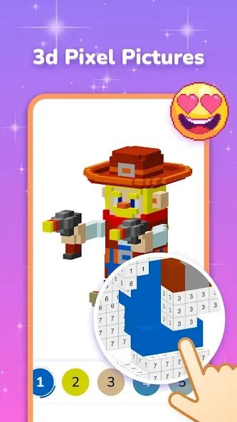 Pixel Coloring-Color by number  [МОД Много монет] Screenshot 4