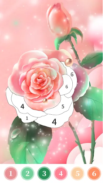 Rose Coloring Book Color Games  [МОД Unlocked] Screenshot 5