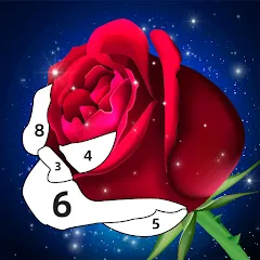 Взлом Rose Coloring Book Color Games  [МОД Unlocked] - последняя версия apk на Андроид