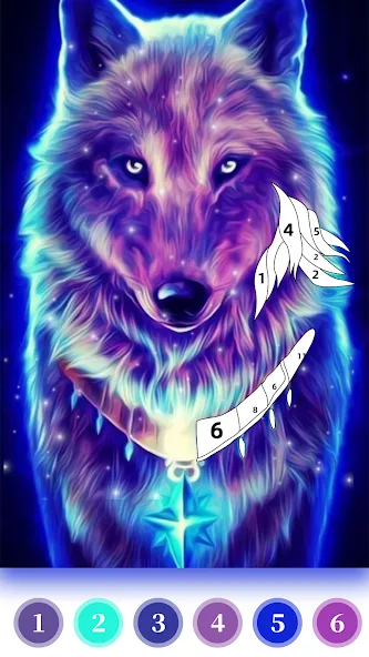 Wolf Coloring Book Color Game (Вульф Колоринг Бук Колор Гейм)  [МОД Меню] Screenshot 1
