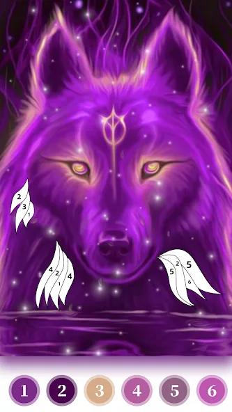 Wolf Coloring Book Color Game (Вульф Колоринг Бук Колор Гейм)  [МОД Меню] Screenshot 4